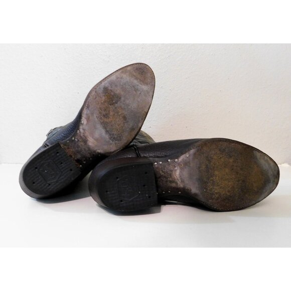 Tony Lama Vintage Leather Cowboy Boots Mens Size 9 EE Brown Western Style H4165 - Picture 11 of 12